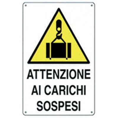 Targa Segnaletica Carichi Sospesi Pp 40 x 60 cm 10 Pezzi - 2