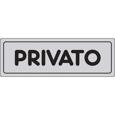 Targa Segnaletica Adesiva Privato Vinile 15 x 5 cm 10 Pezzi - 2