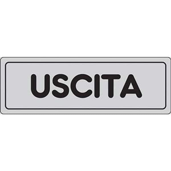 Targa Segnaletica Adesiva Uscita Vinile 15 x 5 cm 10 Pezzi – Autres
