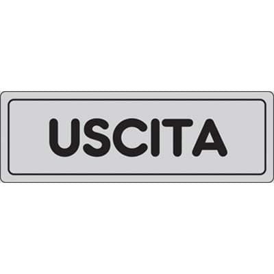 Targa Segnaletica Adesiva Uscita Vinile 15 x 5 cm 10 Pezzi - 2