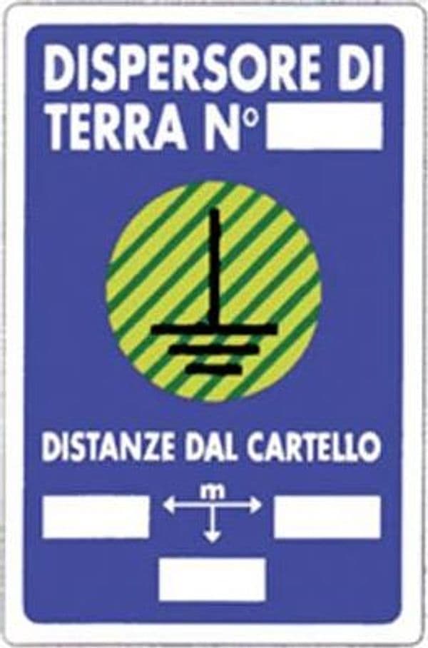 Targa Segnaletica Dispersore Terra Pp 20 x 30 cm 10 Pezzi - 2