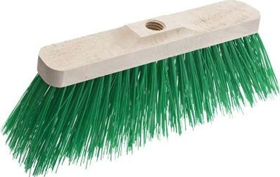 Scopa Cortile Apex Dorso Legno Setola Dura 33 cm 12 Pezzi - 2
