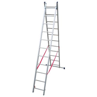 Scala Parallela 2 Rampe Stilo Facal Alluminio En 131 H.cm 193 a 314 Pioli - 2
