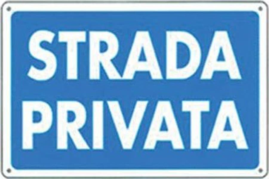 Targa Segnaletica Strada Privata Pp 20 x 30 cm 10 Pezzi - 2