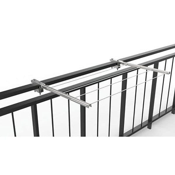 Stendino Pieghevole per Ringhiera 713 Minutex Acciaio Zincato 58 cm 2 Pezzi - 2