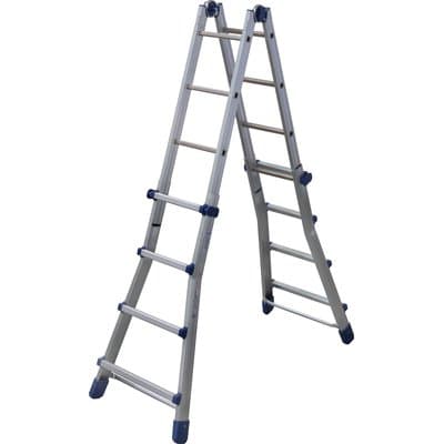 Scala Telescopica Briko Blu Facal Alluminio H.cm 120 a 400 Pioli 4 con 4 - 2