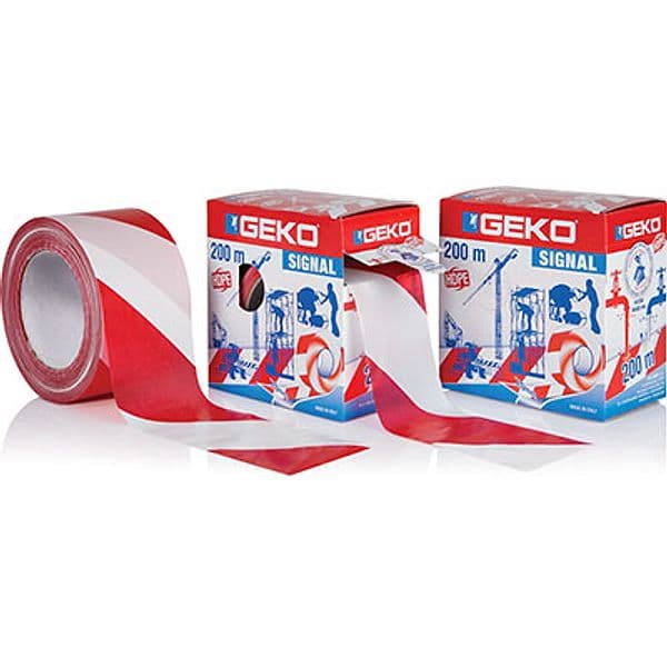 Nastro Segnaletico Bianco Rosso 200 ml H 70 mm 6 Pezzi – Tre Emme