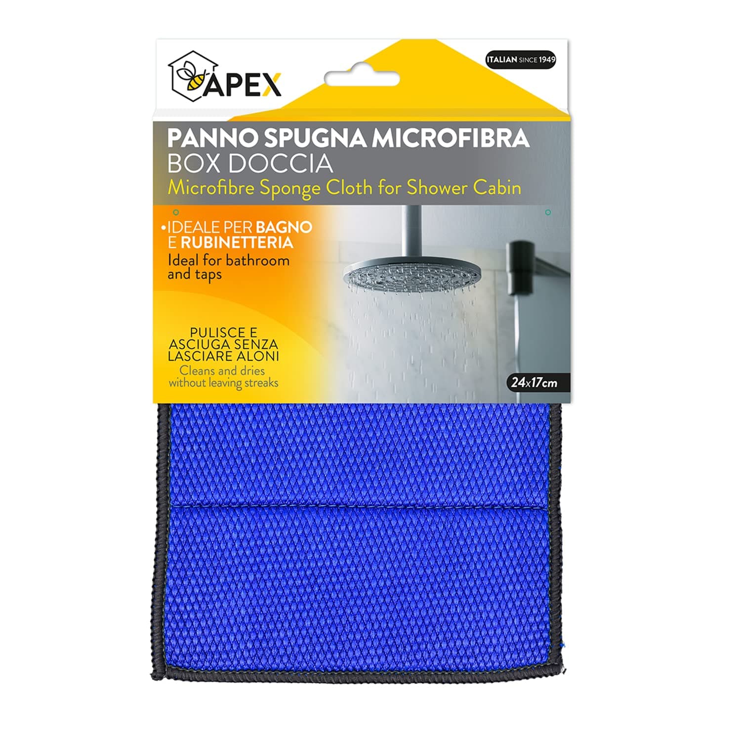 Panno Spugna Microfibra Box Doccia Apex 24 x 17 cm 12 Pezzi