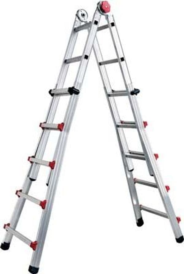 Scala Telescopica Profi Auto Sicos Alluminio H.cm 165 a 612 Pioli 6 con 6 - 2
