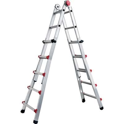 Scala Telescopica Profi Auto Sicos Alluminio H.cm 165 a 612 Pioli 6 con 6 - 2