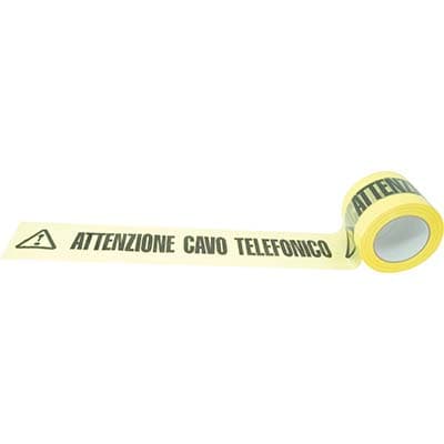 Nastro Segnaletico Attenzione Cavo Telefonico 200 ml H 100 mm 4 Pezzi - 2