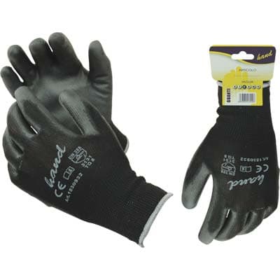 Guanto Poliuretano Nero Hand Workit Maglia Leggera Sintetico Nero 6 12 Paia - 2