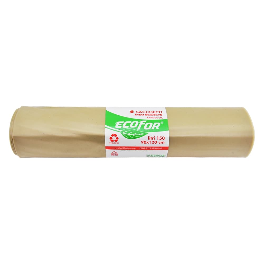 Sacchi Extra Strong Polietilene Nettezza Urbana 150 Lt 6 Pezzi 90 X 120 cm – Autres