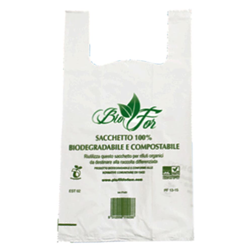 Buste Shopper Compostabili Medie 27+ 14 x 50 500 Pezzi 7,5 gr - 2