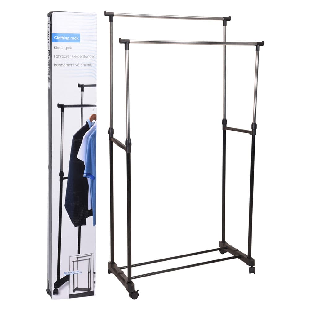 Appendiabito Doppio >160 Nero Dubbel 80 x 42 x 90 cm - 2