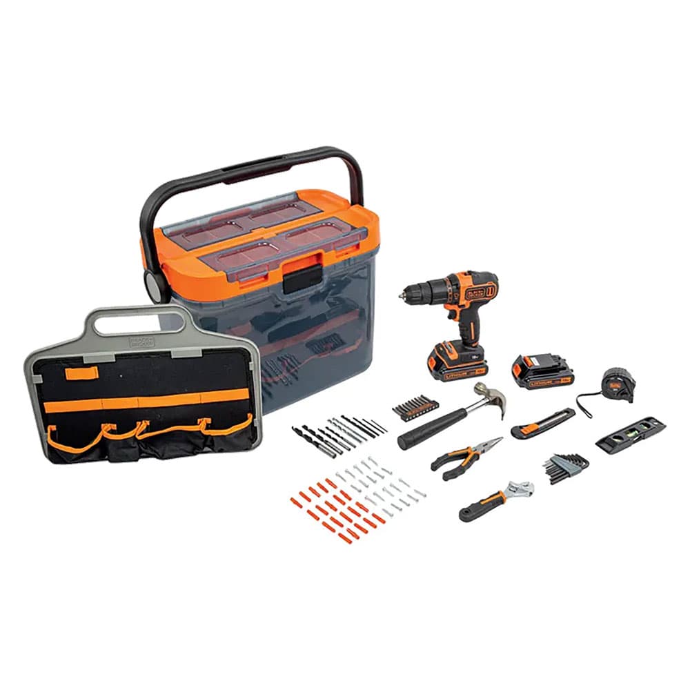 Trapano Avvitatore a Batteria con Percussione Black Decker BCKSB04 Qw 18V - 2