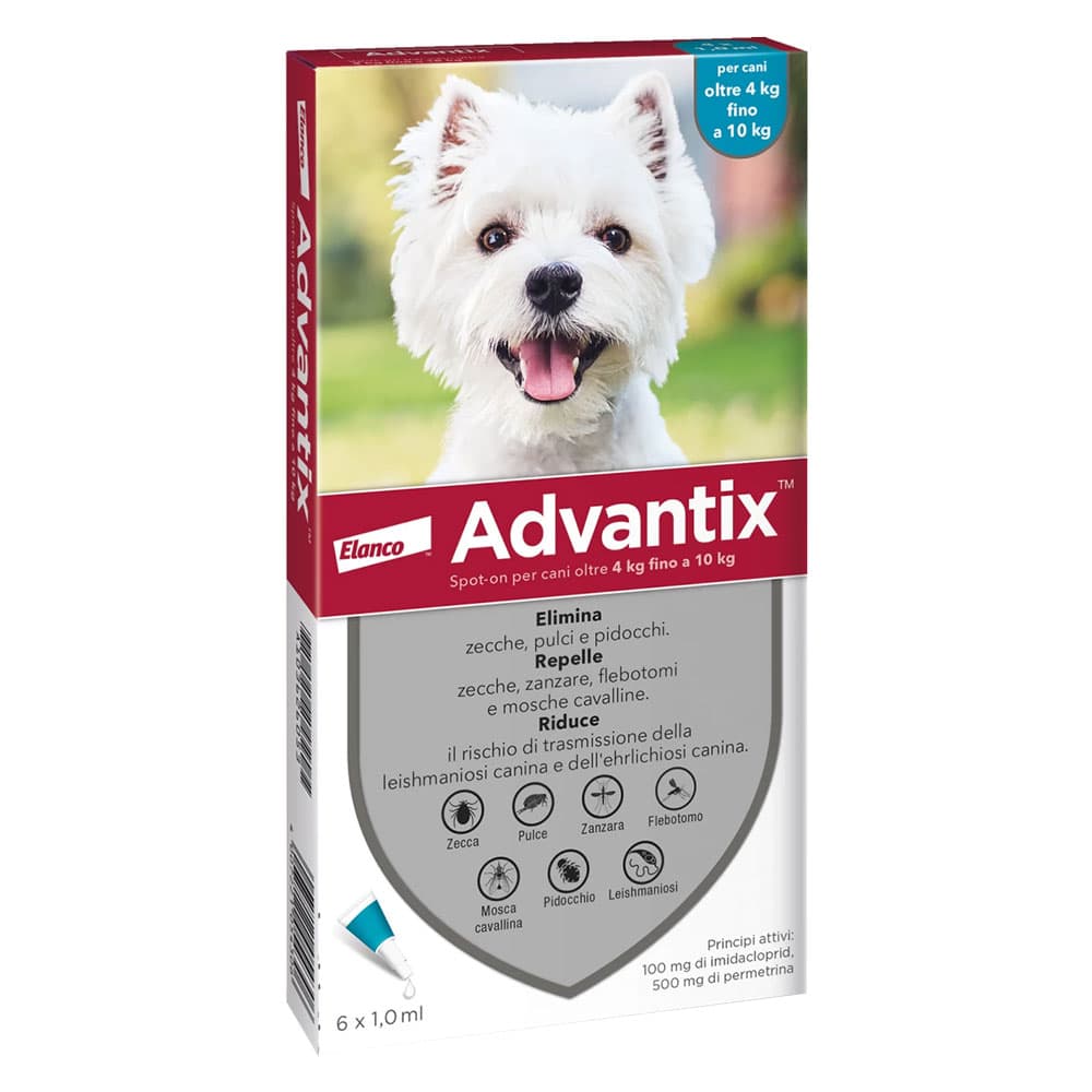 Antiparassitario 4 6 Pipette Advantix Spot On 10 kg 1 ml – Autres