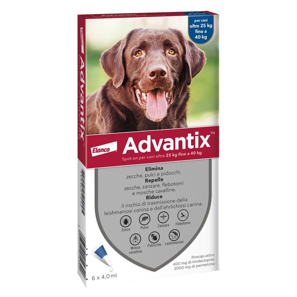 Antiparassitario 25 6 Pipette Advantix Spot On 40 kg 4 ml – Autres