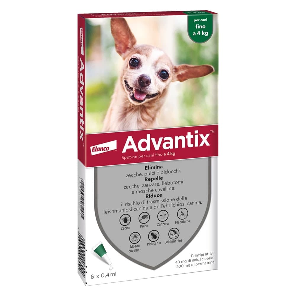 Antiparassitario < 6 Pipette Advantix Spot On 4 kg 0,4 ml – Autres