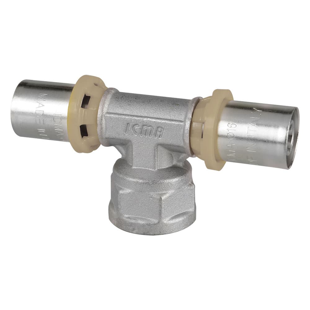 Raccordo a Pressare a Femmina 20 x ½ x 20 Icma T Art 408 5 Pezzi - 2