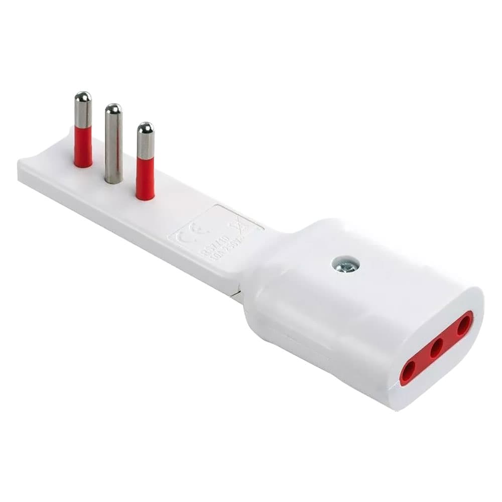 Adattatore Ultrapiatto Serie Spina e Presa 2P + T 10A Rosi Emilia Flat - 2