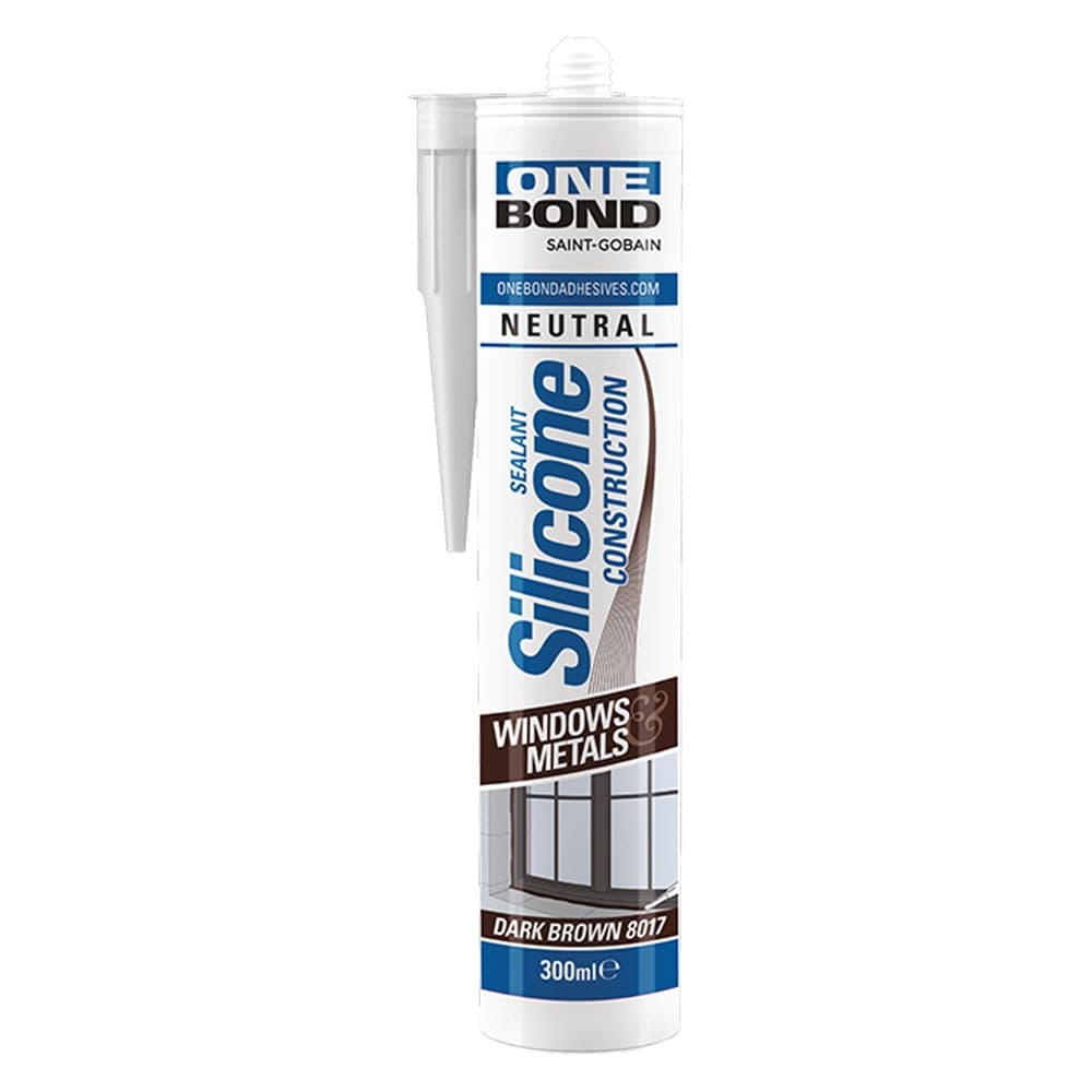 Silicone Neutro Testa di Moro Ral 8017 Onebond 12 Pezzi in Alluminio 300 ml 25 mm
