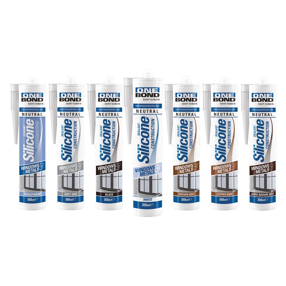 Silicone Neutro Grigio (RAL 7045) Onebond Construction 12 Pezzi 300 ml - 2