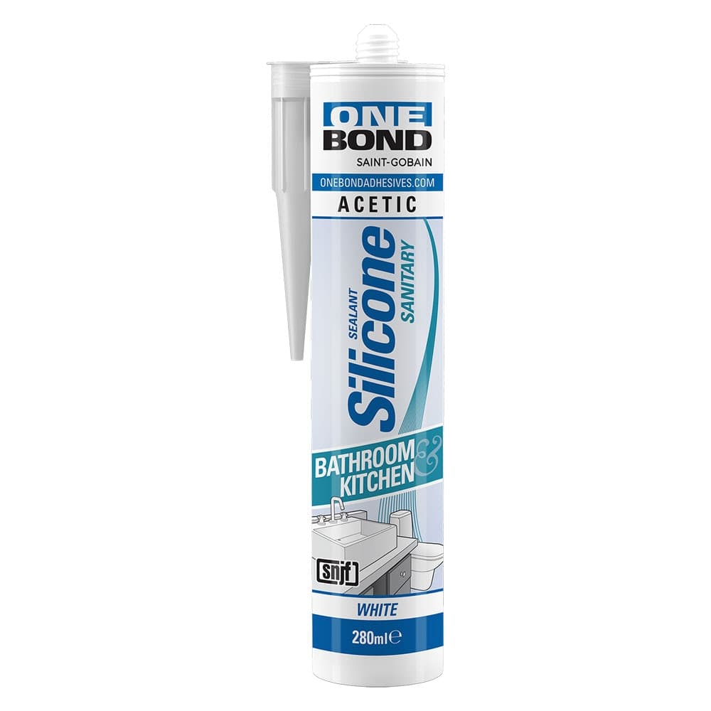 Silicone Acetico per Sanitari Bianco Onebond 12 Pezzi 280 ml