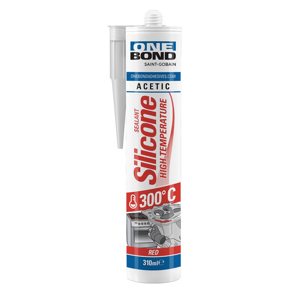 Silicone Acetico Alta Temperatura Rosso Onebond High 12 Pezzi 310 ml - 2