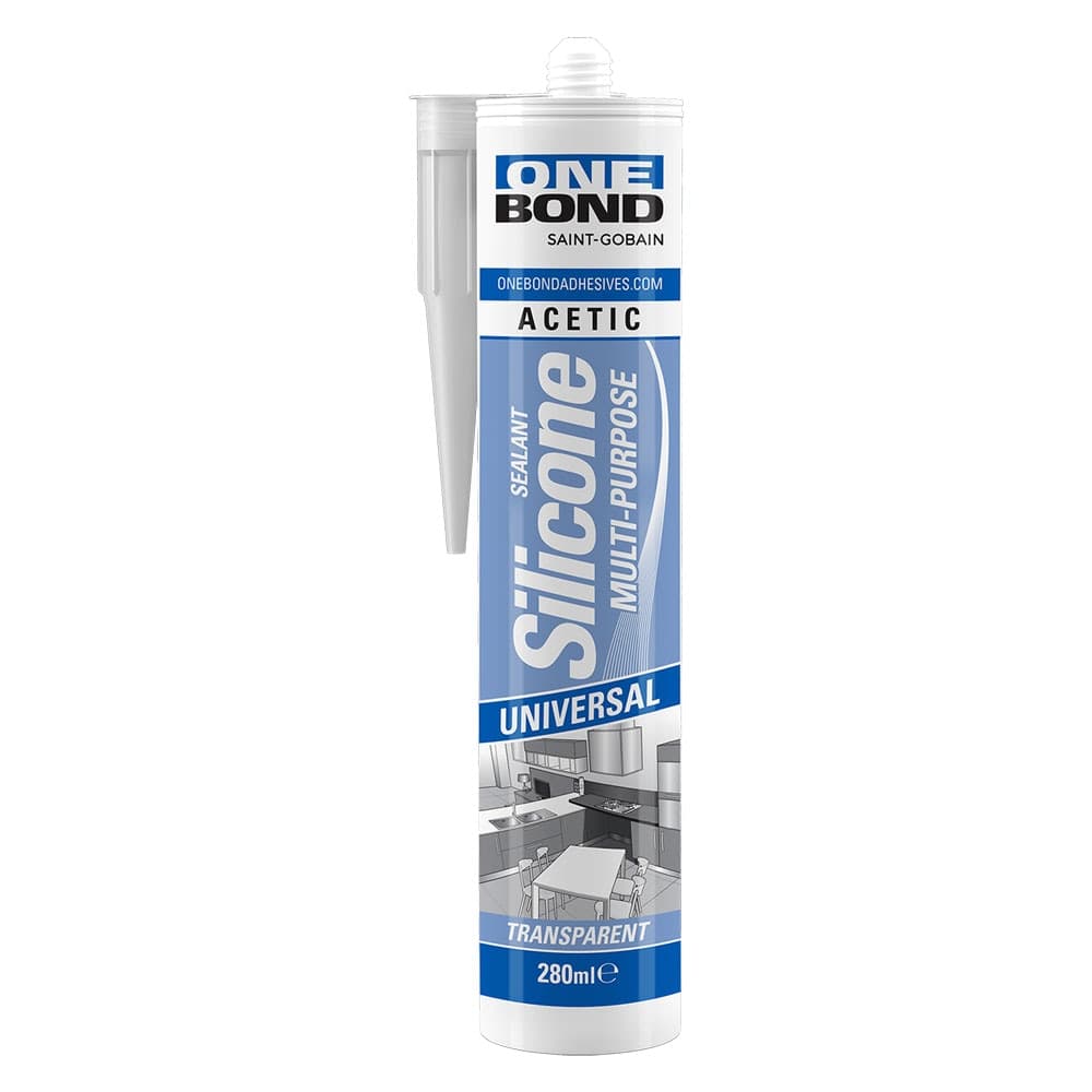 Silicone Acetico Multiuso Trasparente Onebond 12 Pezzi 280 ml
