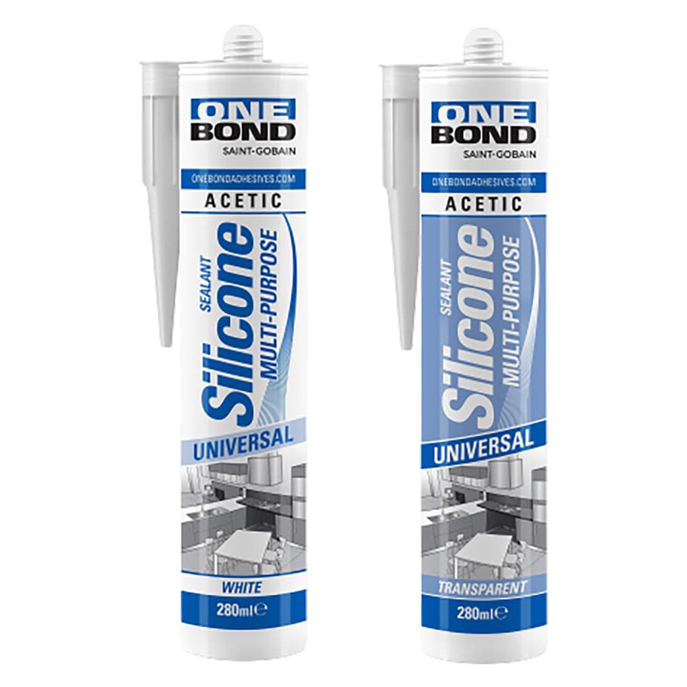 Silicone Acetico Multiuso Trasparente Onebond 12 Pezzi 280 ml - 2