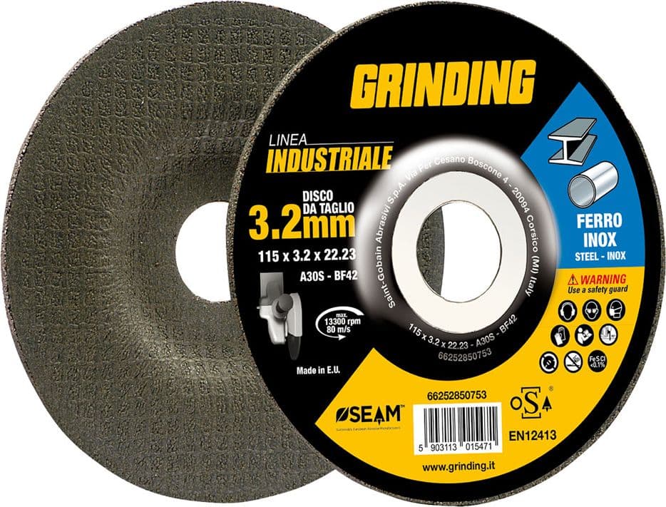 Mola Abrasiva per Grinding Grinding Linea Industriale 5 Pezzi Ø 115 x 3,2 - 2
