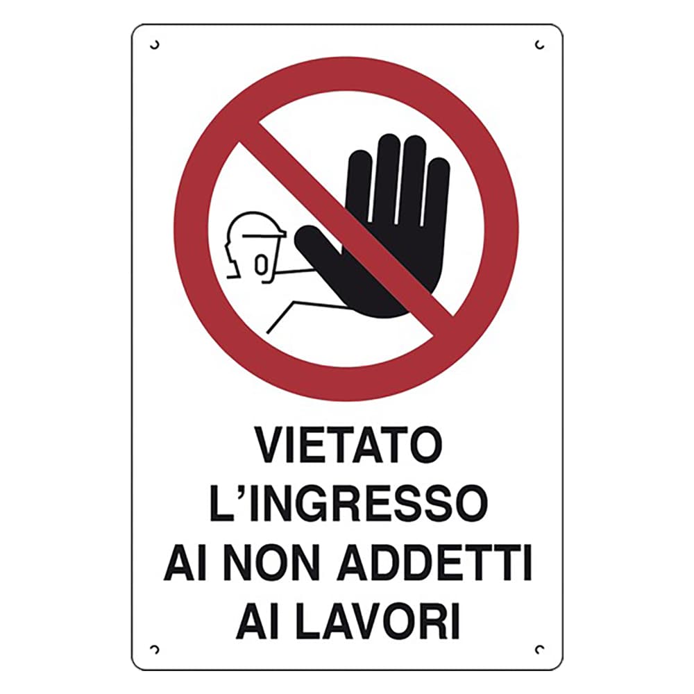 Cartello Ingresso ai Non Addetti ai Lavori' Eurosignals 10 Pezzi 40 x 60 cm - 2