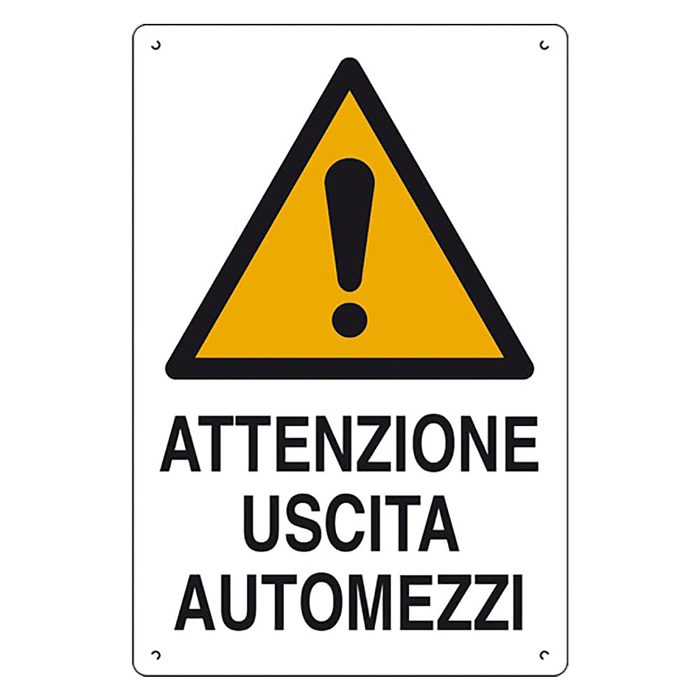 Cartello Eurosignals Attenzione Uscita Automezzi 10 Pezzi 40 x 60 cm - 2