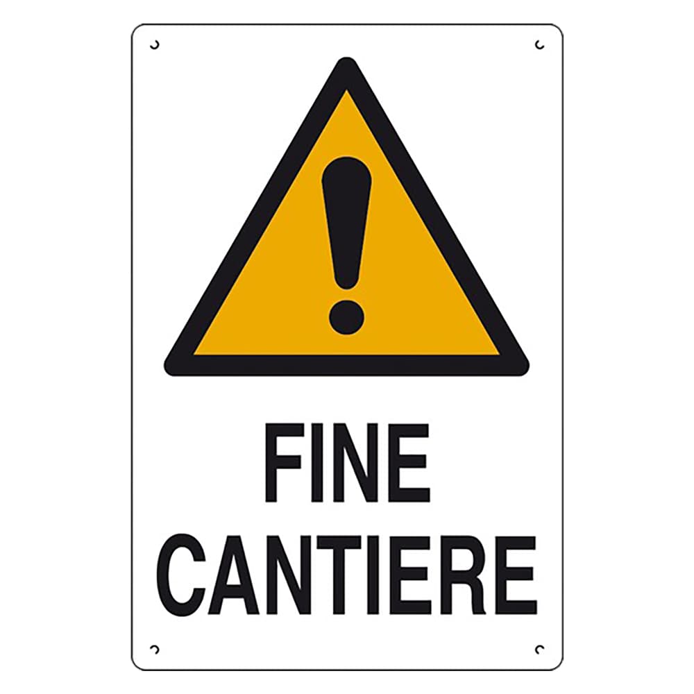 Cartello Eurosignals Fine Cantiere 10 Pezzi 60 x 40 cm - 2