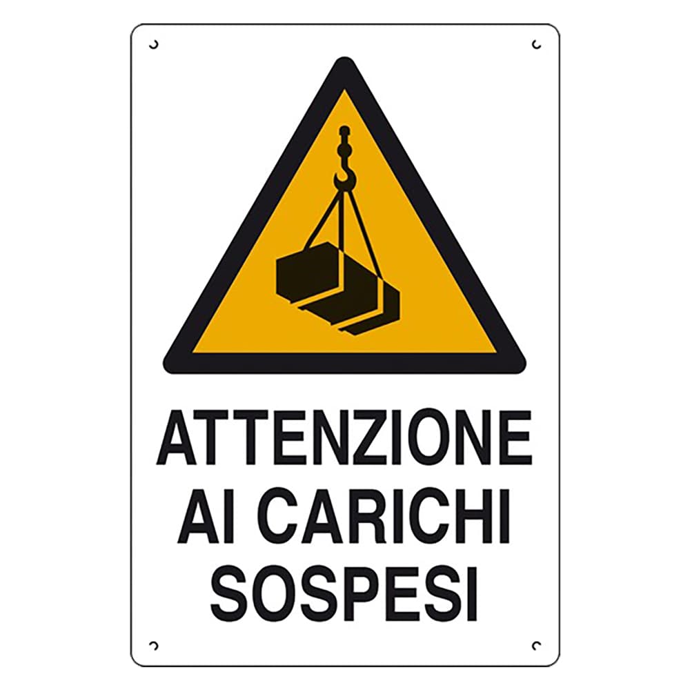 Cartello Eurosignals Attenzione ai Carichi Sospesi 10 Pezzi 60 x 40 cm - 2