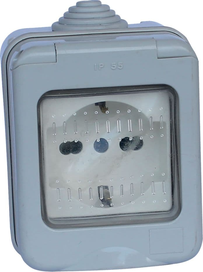 Contenitore Esterno Solo Presa Schuko 1 Bivalente 10 16a Faeg - 2