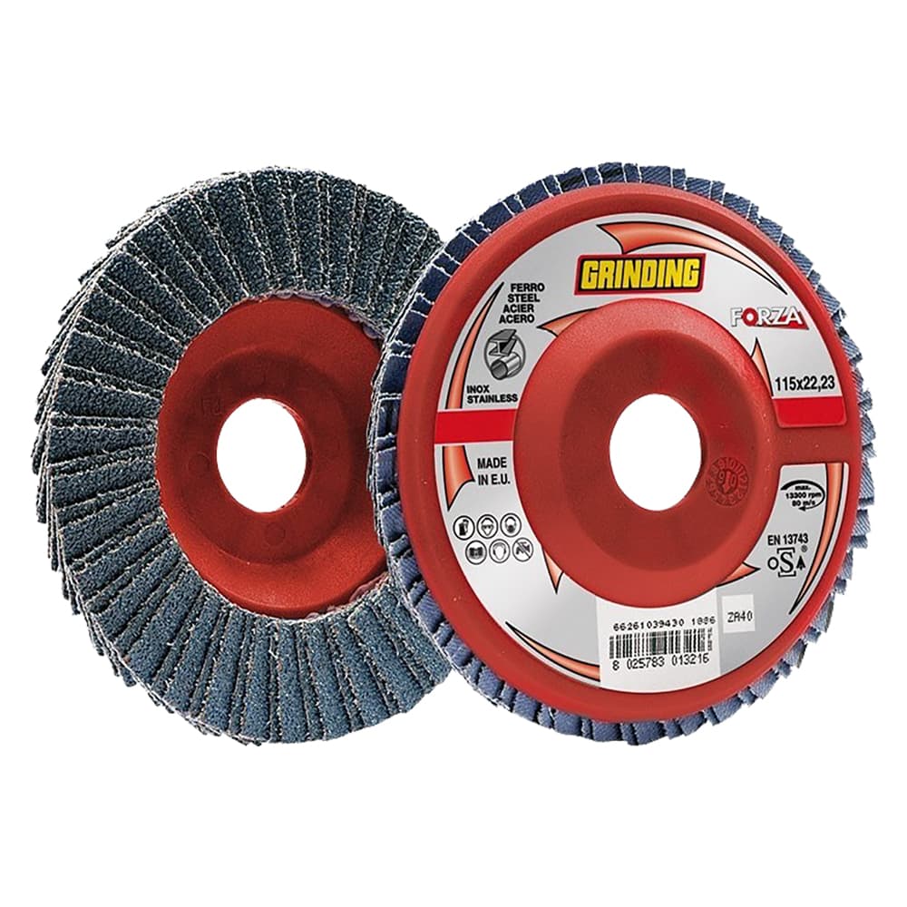 Disco Lamellare per Forza Grinding Forza Acciaio INOX 60 gr 10 Pezzi Ø 115 - 2
