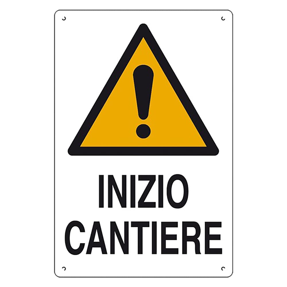 Cartello Eurosignals Inzio Cantiere 10 Pezzi 60 x 40 cm - 2