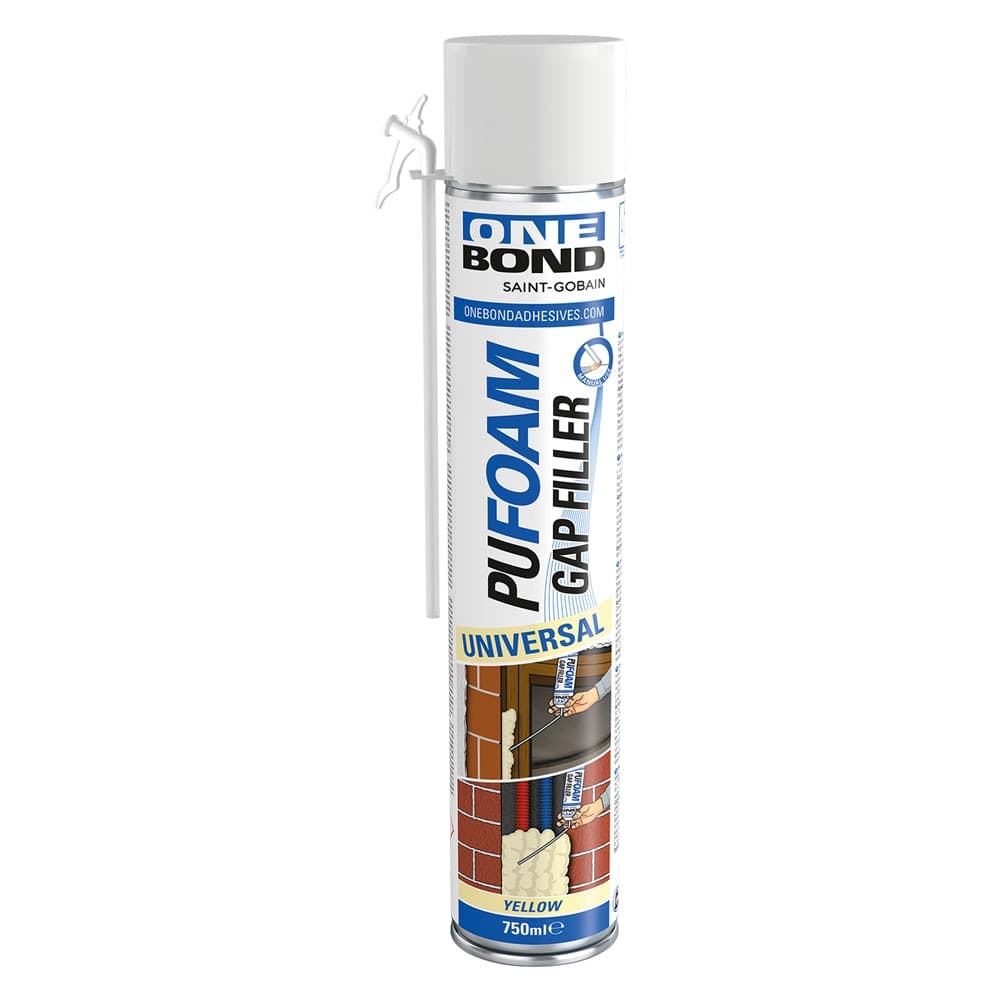 Schiuma Poliuretanica Manuale Onebond Pu Foam Universal 12 Pezzi in Alluminio 750 ml - 2
