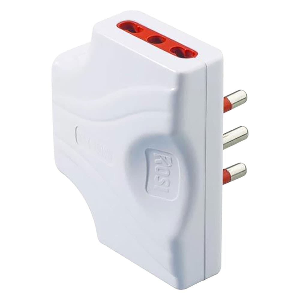 Adattatore Ultrapiatto Triplo Serie Presa 2p+t 10 16a Spina Rosi