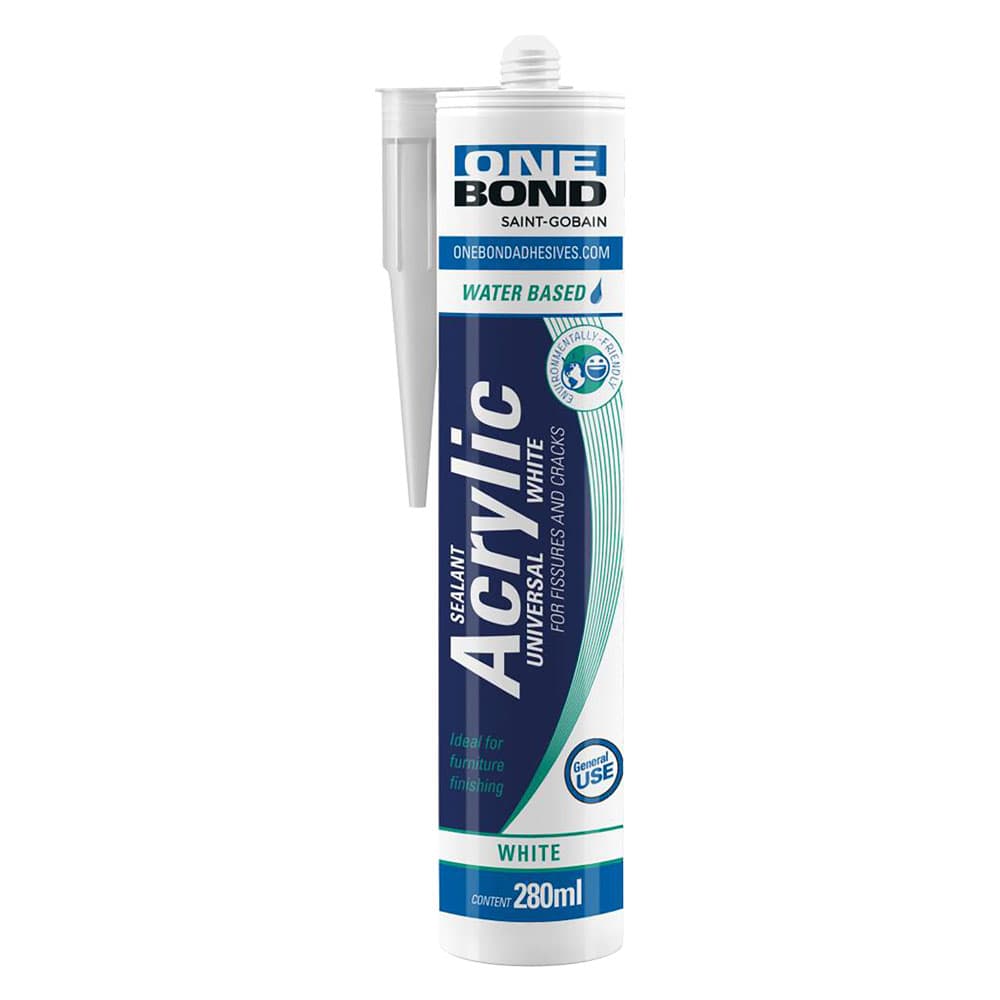 Silicone Acrilico Bianco Onebond Acrylic Universal 12 Pezzi 280 ml - 2