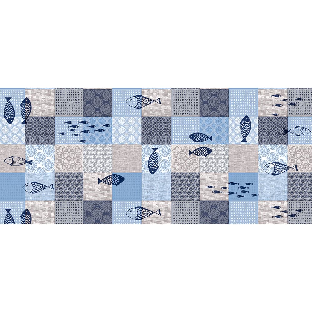 Tovagliato Fantasia Mare Bonita Ptex R Blu Pesci Art 4W6 01 - 2