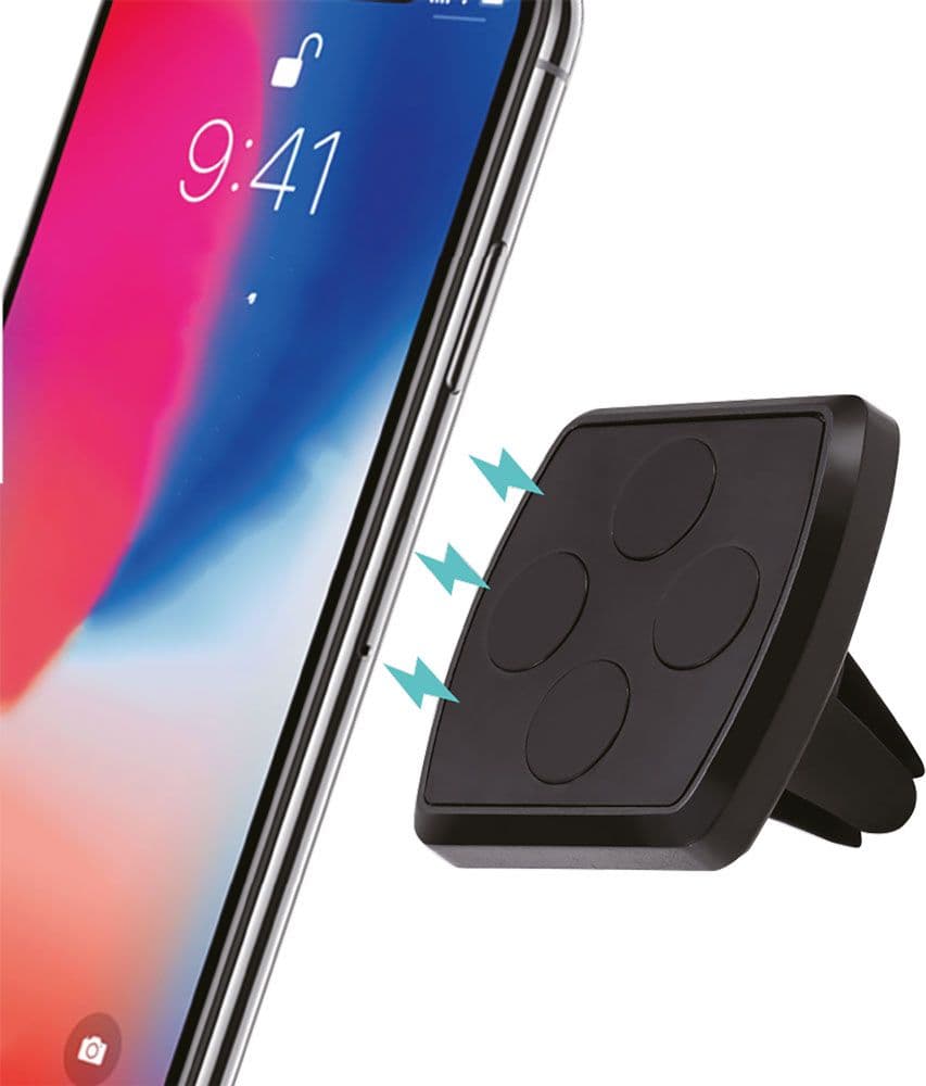 Supporto Smartphone Magnetico per Automobile Lostech Nero 12 Pezzi - 2