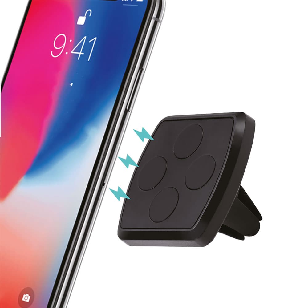 Supporto Smartphone Magnetico per Automobile Lostech Nero 12 Pezzi - 2