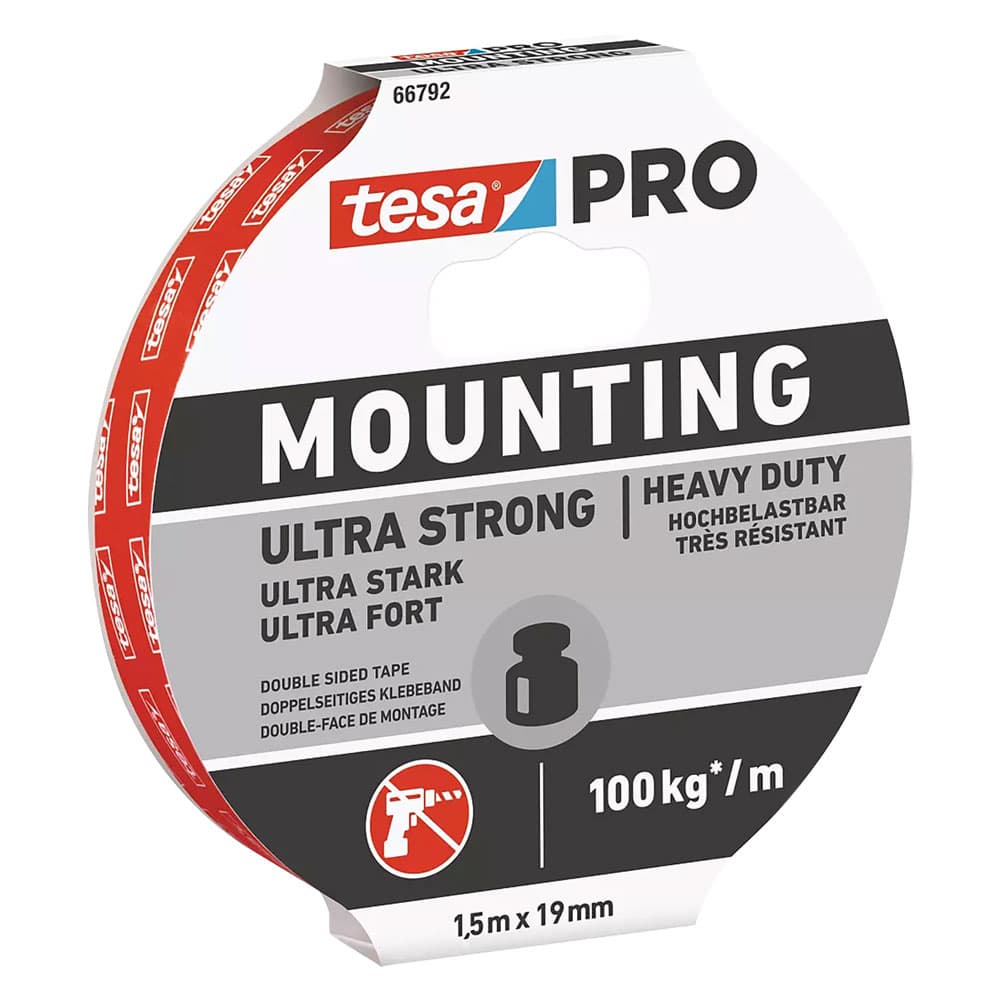 Nastro Biadesivo in Schiuma x Tesa Ultra Strong 66792 19 mm 1,5 mt - 2