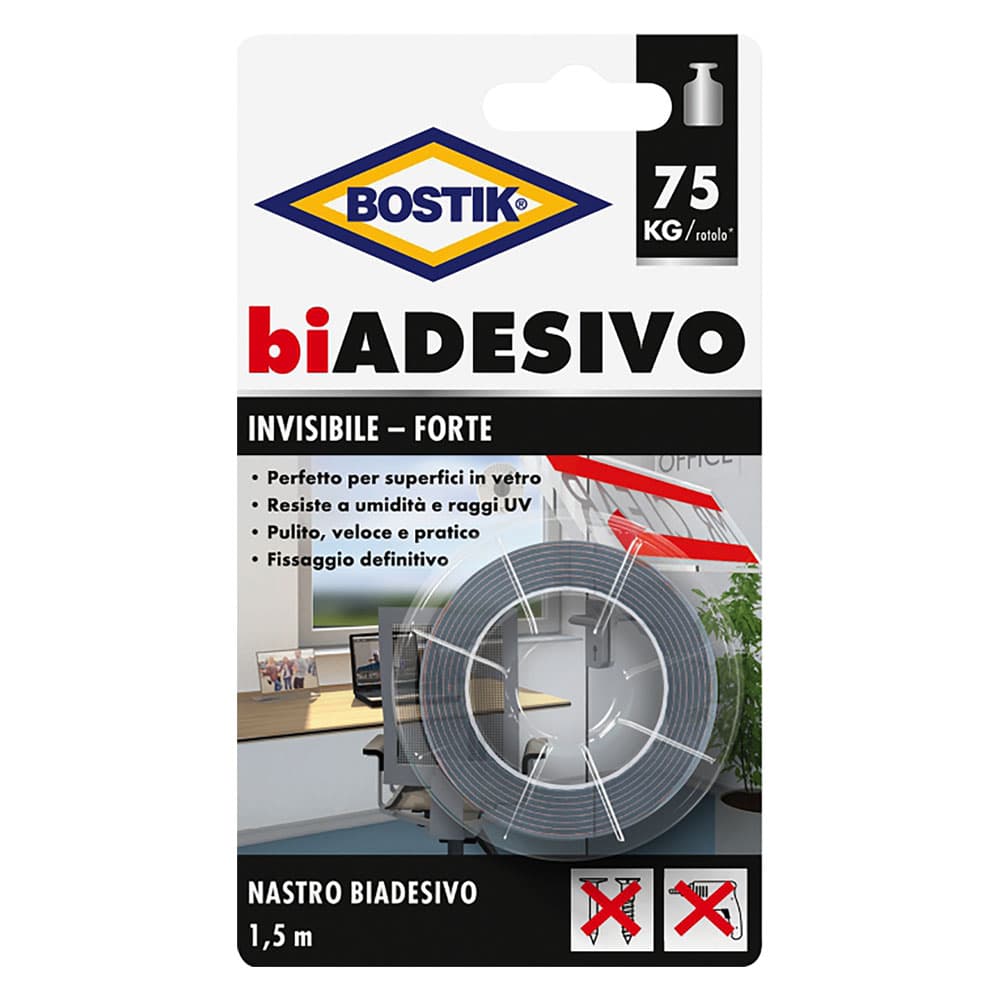 Nastro Biadesivo in Schiuma Invisibile Bostik 6 Pezzi 19 x 1,5 mt - 2