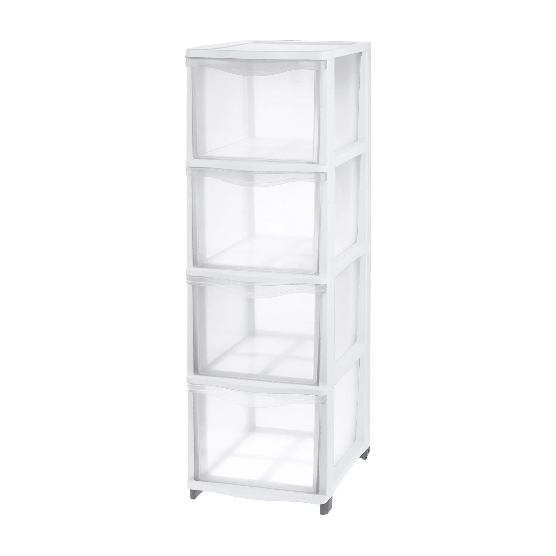 Cassettiera Tontarelli Cover Line Colore Trasparente Bianco - 2