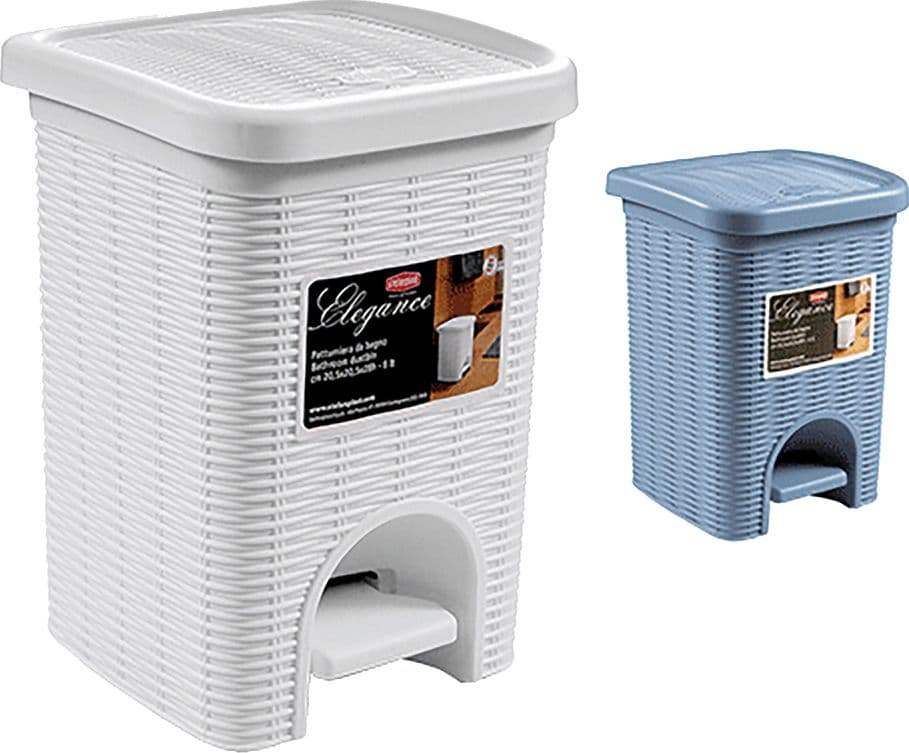 Pattumiera a Pedale Col. Tortora Stefanplast Elegance 6 Lt - 2