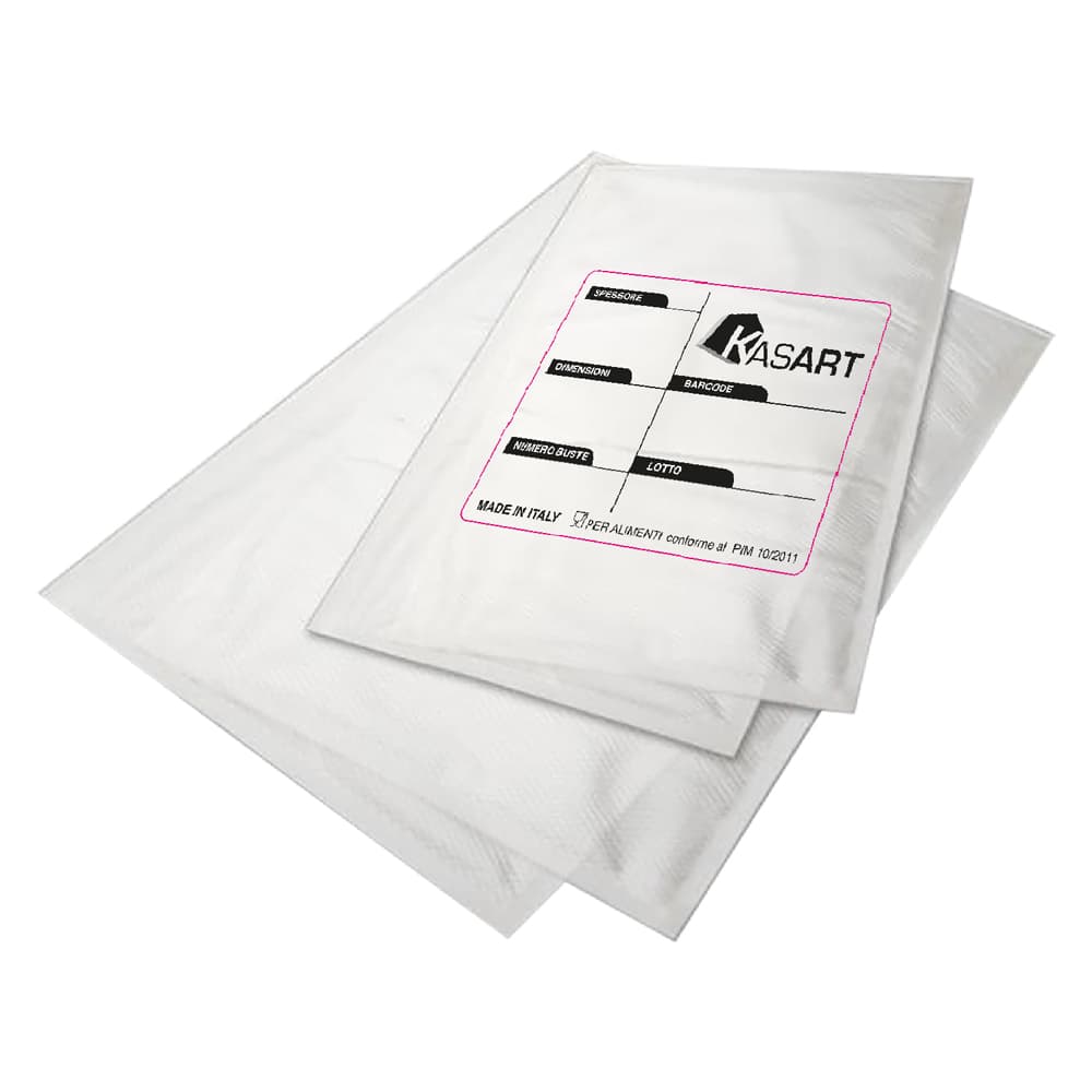 Sacchetti Pretagliati Goffratura a Rombo 15 x 25 Kasart 100 Pezzi - 2